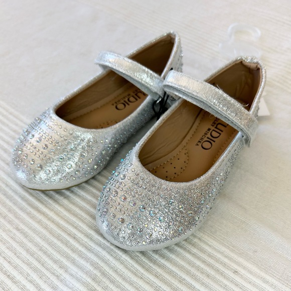 NWT Badgley Mischka Toddler Girls' Glitter Dress Shoe - Picture 3 of 12